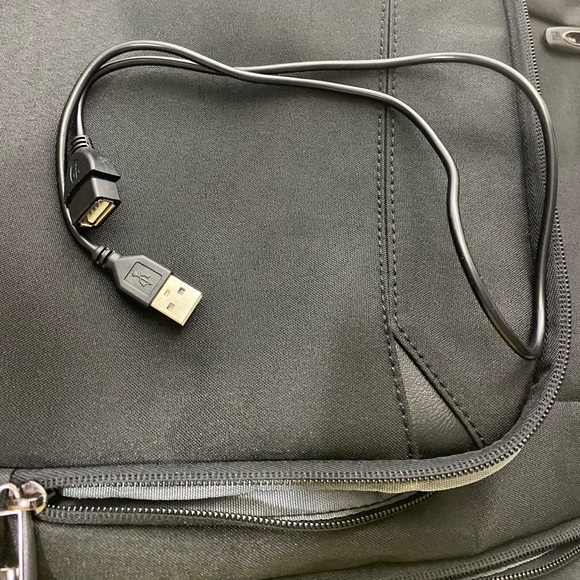 Bruno Cavalli Laptop Bag USB Charging Port Backpack School Book 18" Canvas Black - Picture 11 of 12